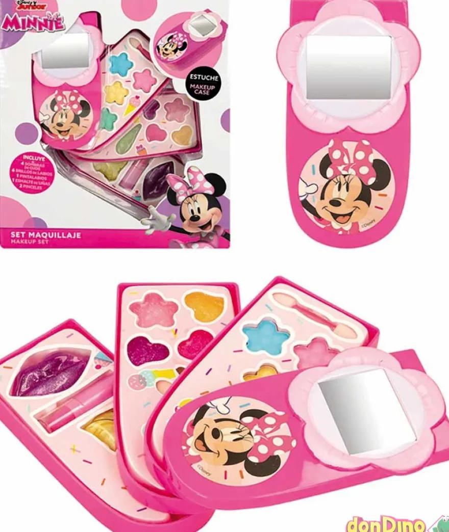 Estuche maquillaje telefono minnie 3 pisos