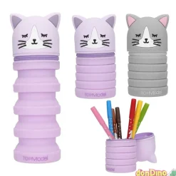 Estuche silicona para lapices gato