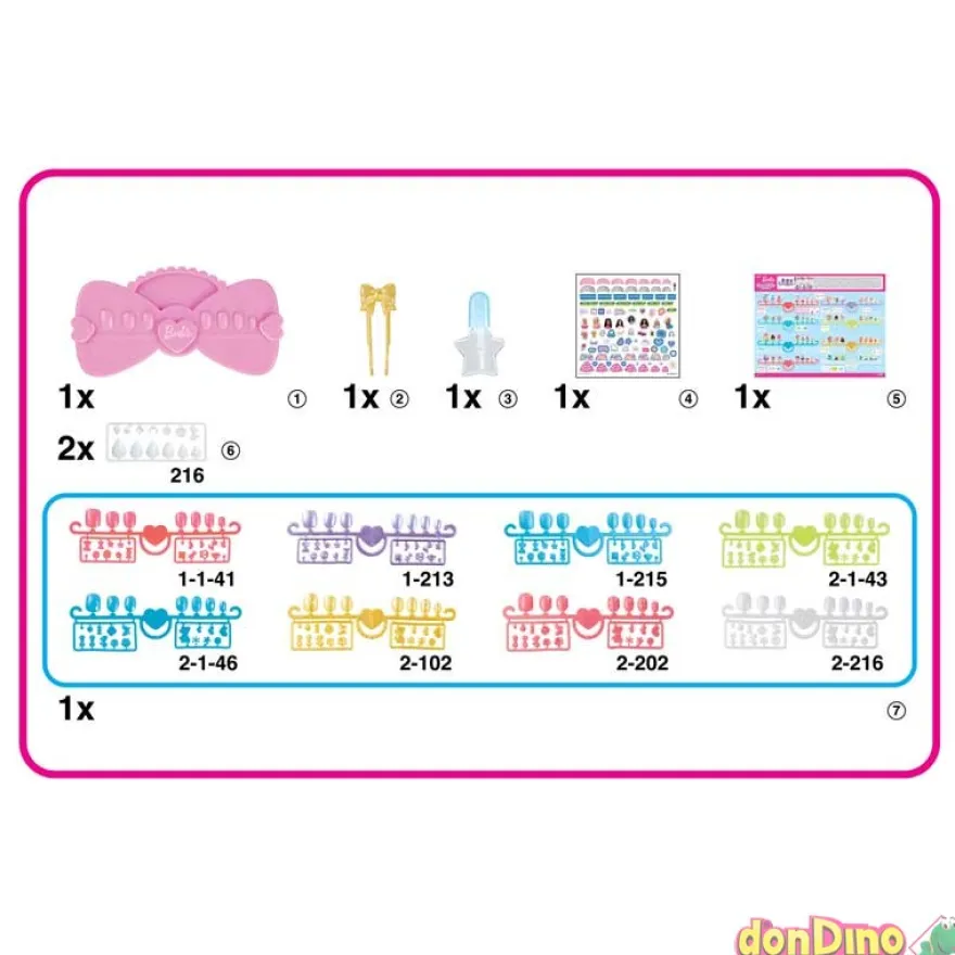 Estudio de uñas barbie aquabeads
