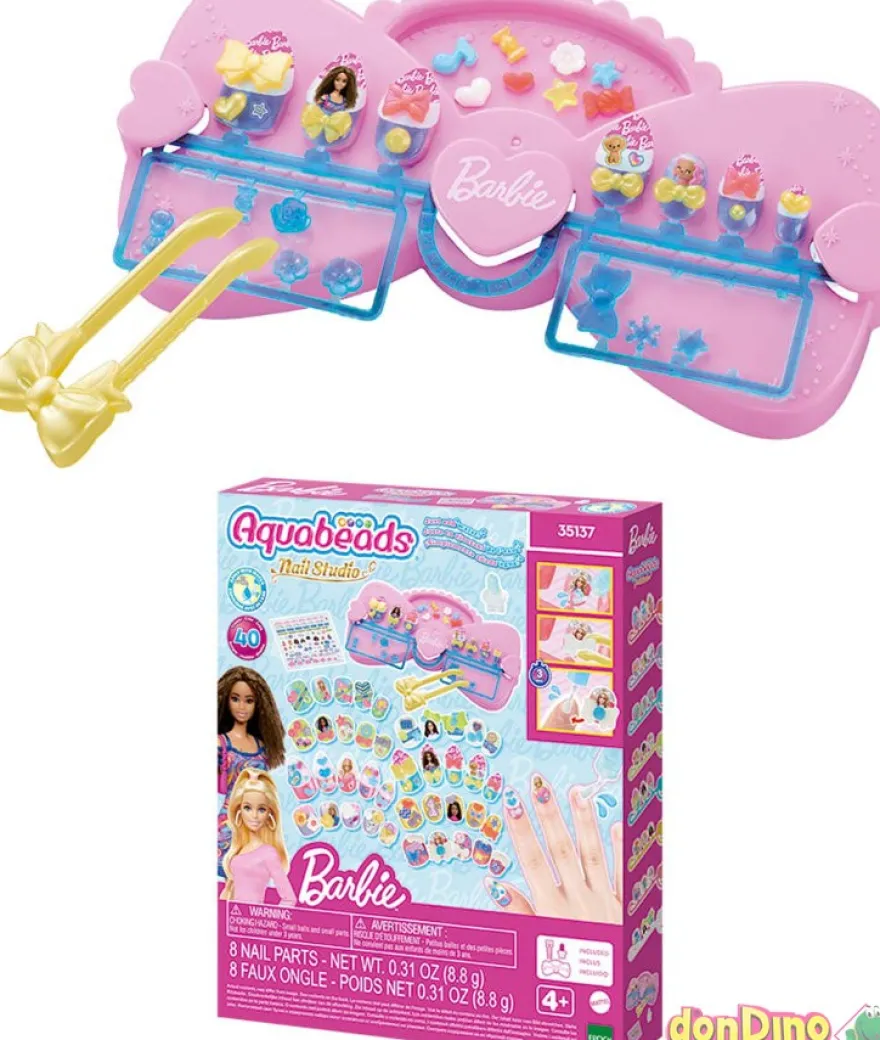 Estudio de uñas barbie aquabeads