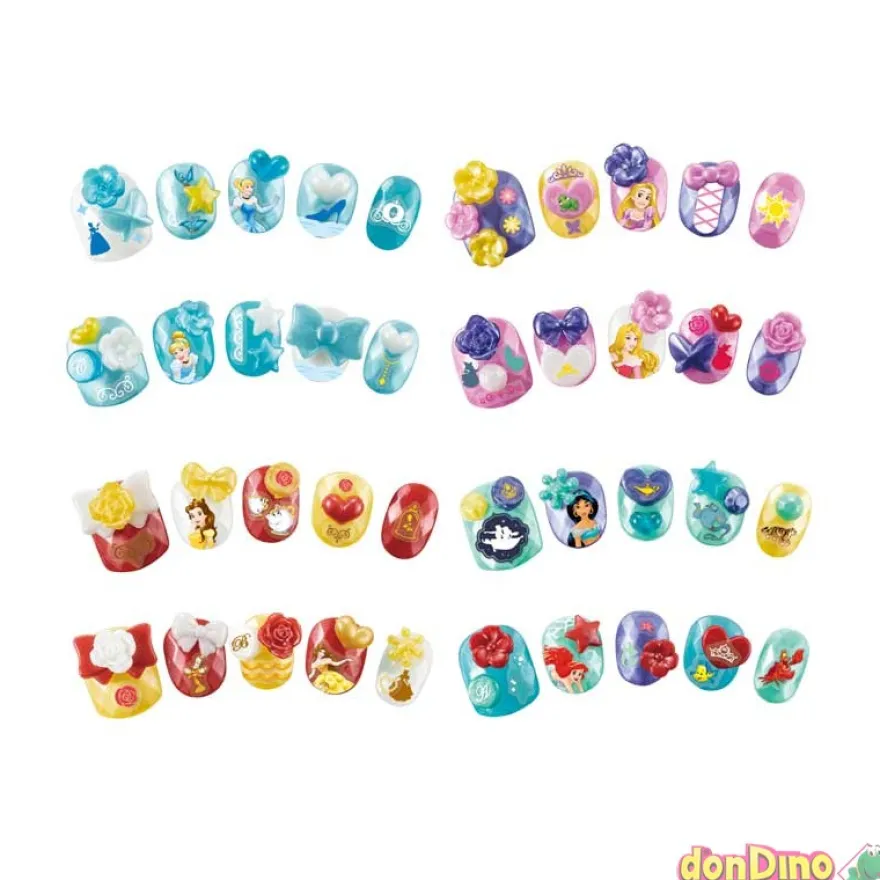 Estudio de uñas princesas disney aquabeads