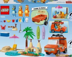 Excursion familiar c/bluey a playa lego bluey - 133 pzas.