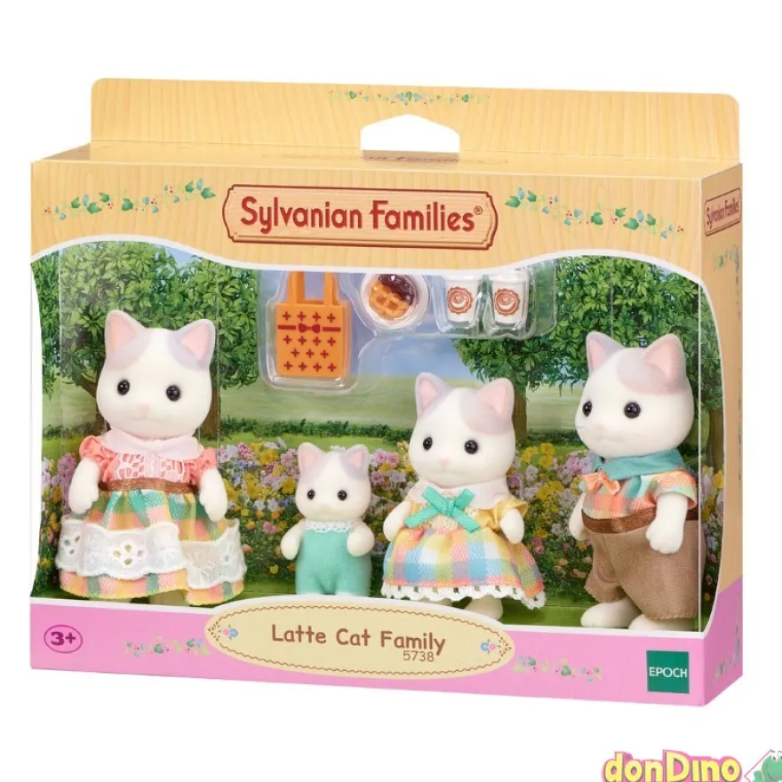 Familia gato latte sylvanian famili sylvanian families