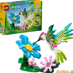 Fauna salvaje: colibri de colores 3 en 1 lego creator 312 pzas.