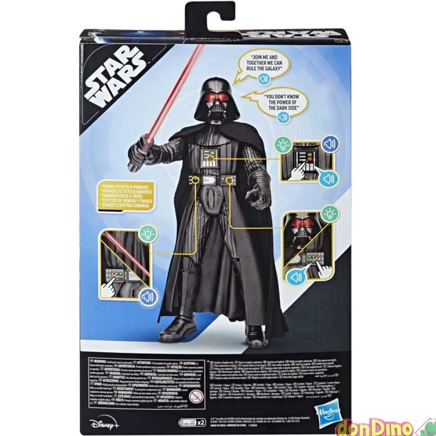Figura electronica darth vader star wars - galactic action - luz y sonido