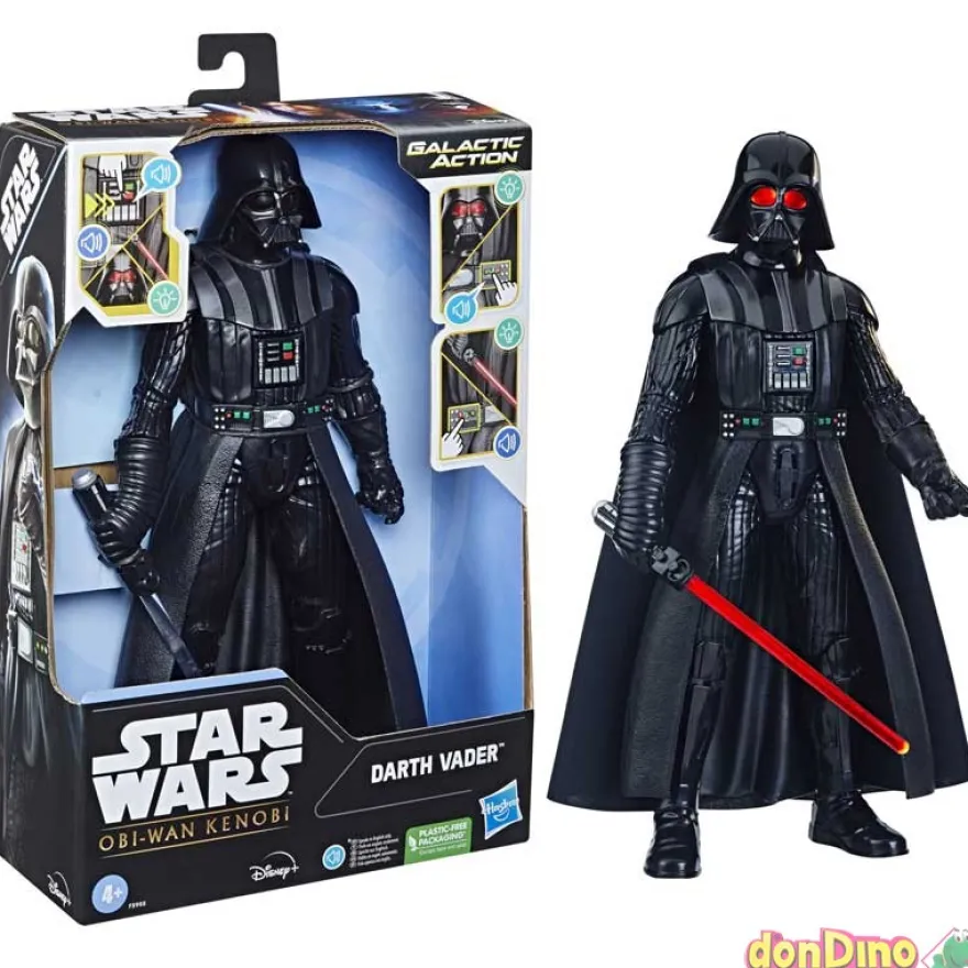 Figura electronica darth vader star wars - galactic action - luz y sonido