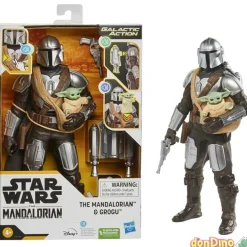 Figura electronica mandalorian&grog star wars - accion galactica - c/sonido
