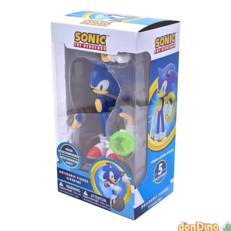 Figura sonic accion c/piezas intercambiables
