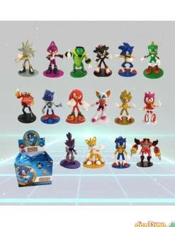 Figura sonic 3d sobre sorpresa s-1