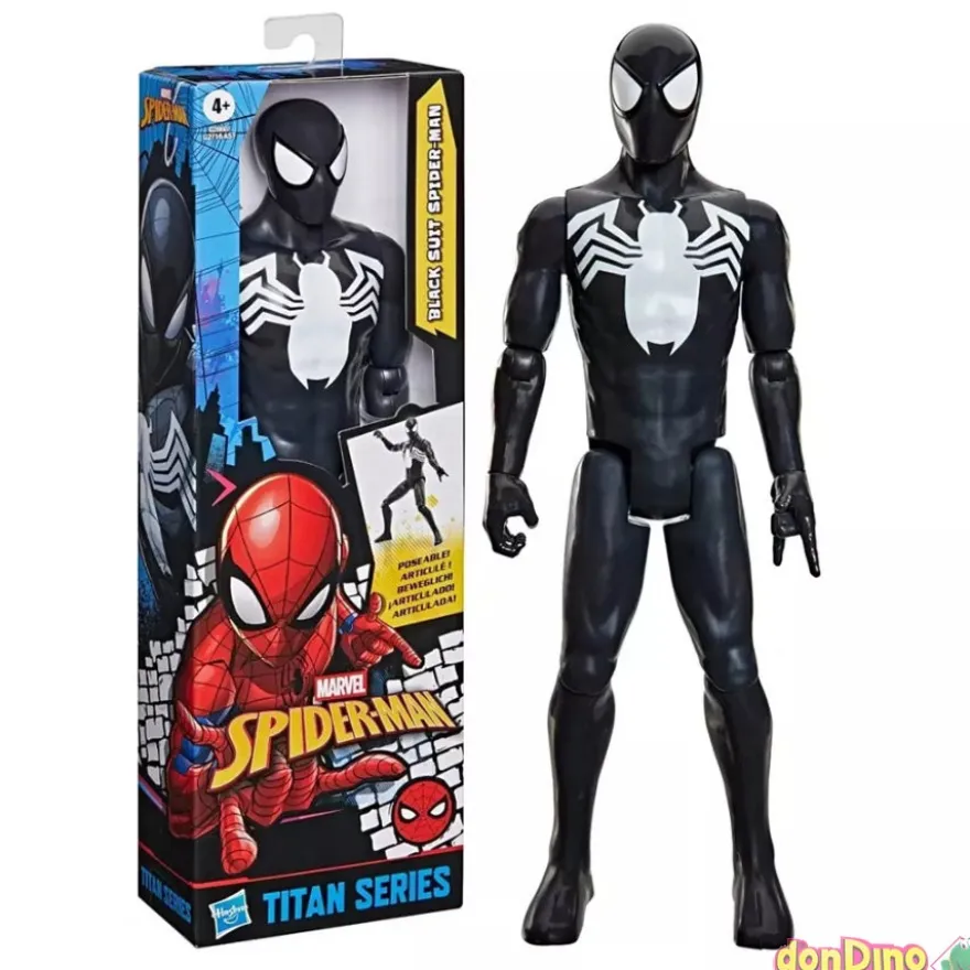 Figura titan spider-man traje negro