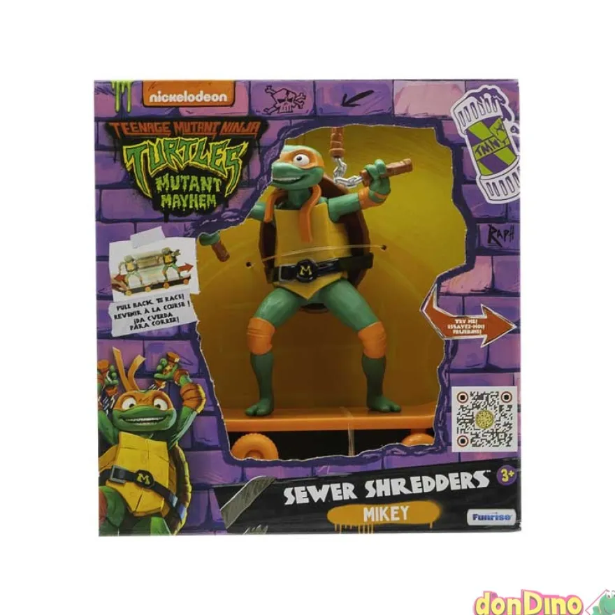 Figura tortugas ninja skater 14,6cm sewer shredders