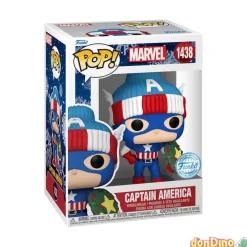 Funko pop capitan america c/cinta de navidad (1438) marvel