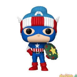 Funko pop capitan america c/cinta de navidad (1438) marvel