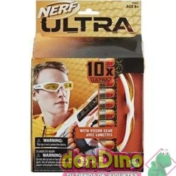 Gafas + 10 dardos nerf ultra con vision gear