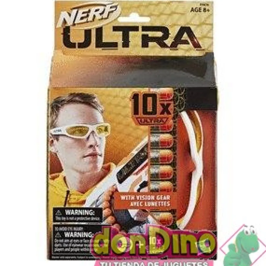 Gafas + 10 dardos nerf ultra con vision gear