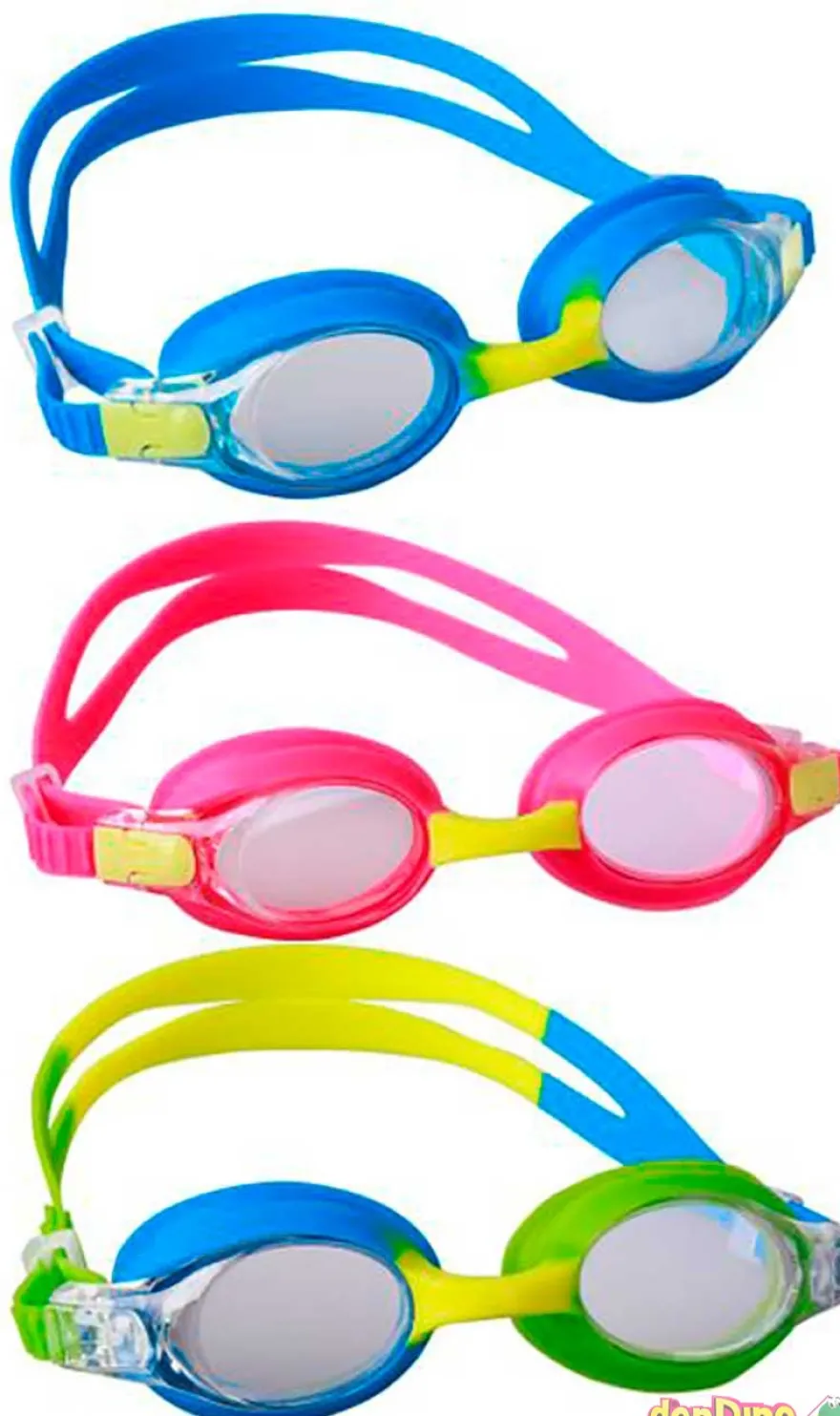 Gafas piscina junior beach line rosa,azul,amarillo c/estuche