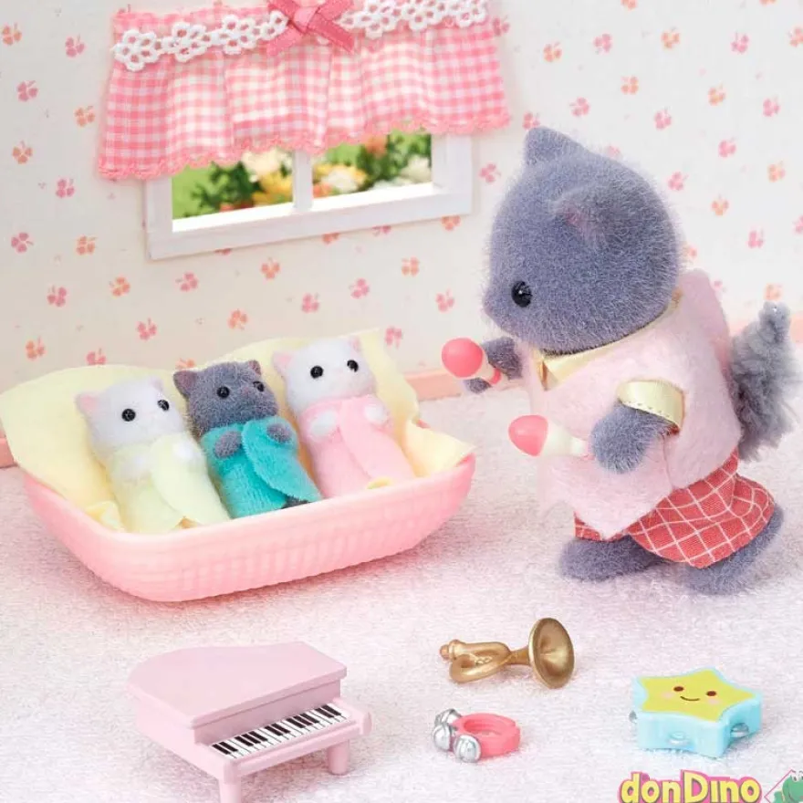 Gatos persas trillizos sylvanian families