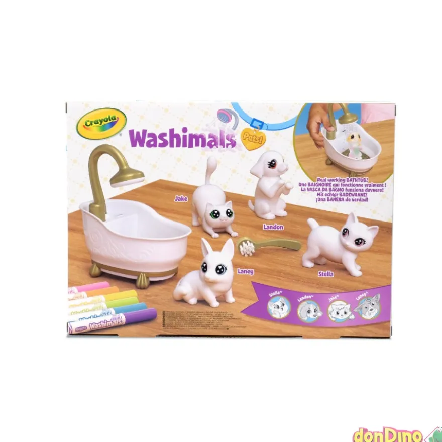 Glam pack washimals pets 4 mascotas con bañera