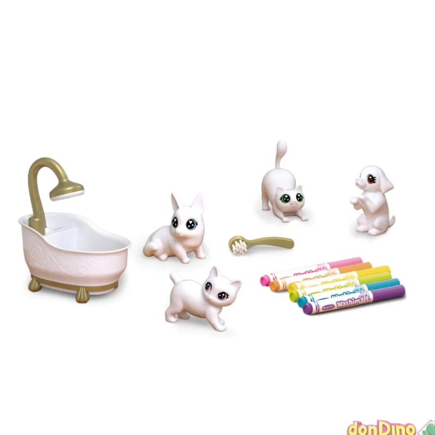 Glam pack washimals pets 4 mascotas con bañera