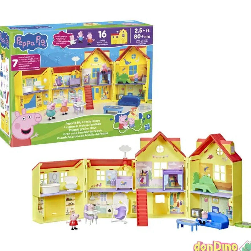 Gran casa familiar de peppa pig 16 pzas. - 80 cm.