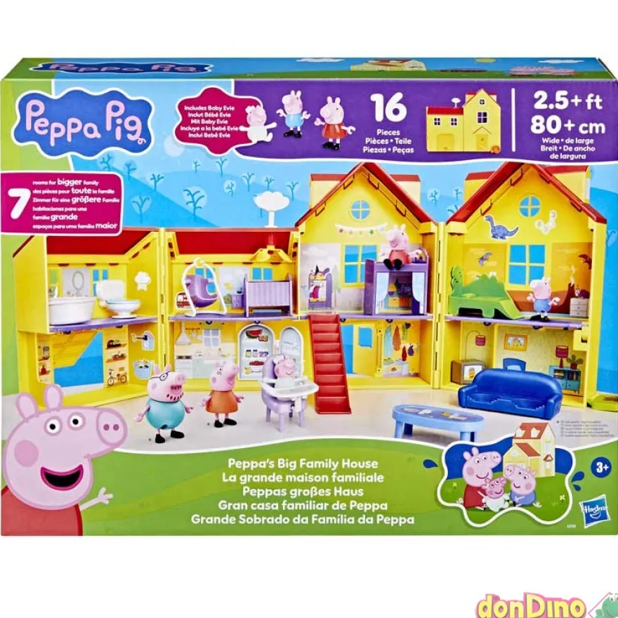 Gran casa familiar de peppa pig 16 pzas. - 80 cm.