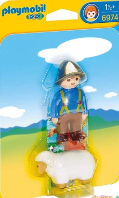 1.2.3 granjero con oveja playmobil