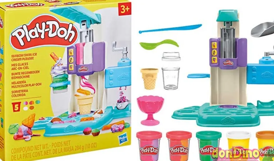 Heladeria multicolor play-doh 5 botes