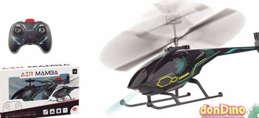 Helicoptero air mamba r/c c/luz led 2 canales