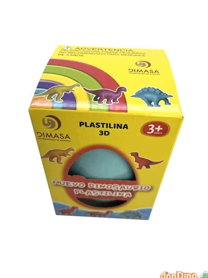 Huevo dinosaurio plastilina 3d