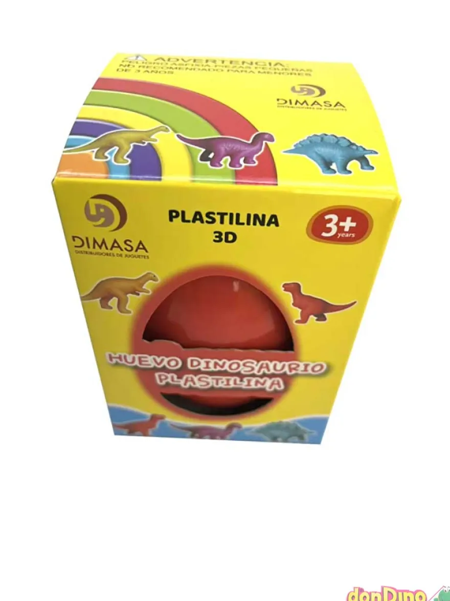 Huevo dinosaurio plastilina 3d
