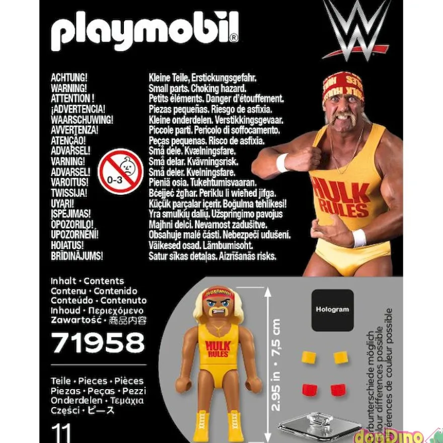 Hulk hogan wwe playmobil 11 pzas.
