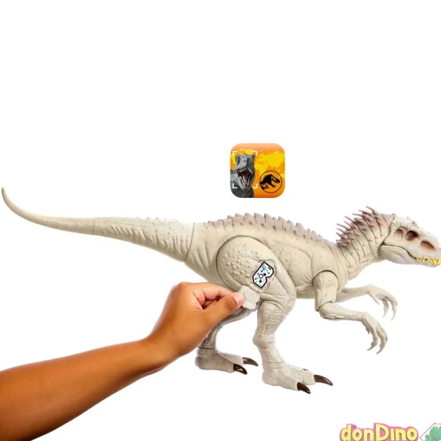 Indominus rex jurassic world camuflate y lucha - luz y sonido