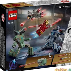 Iron man & maquina de guerra lego drones de hammer - marvel - 204 pzas.