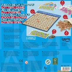 Juego de la loteria caja metal tapete 26x29,5 cm.