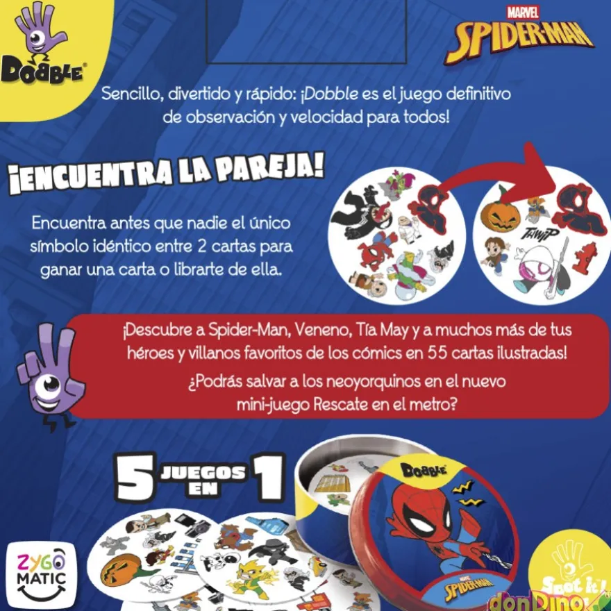 Juego dobble spiderman