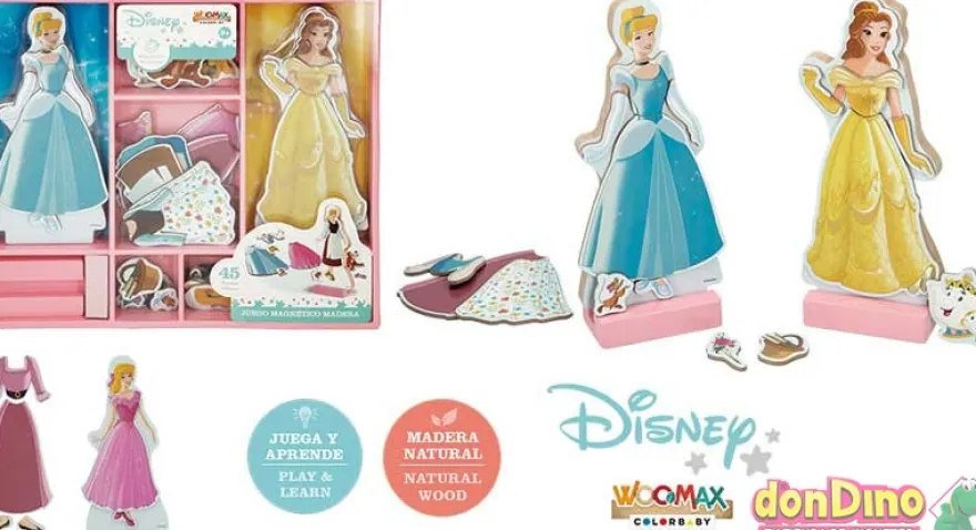 Juego magnetico madera princesas 45 pzas.