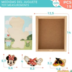 Juego puzzle minnie madera 19 pzas.