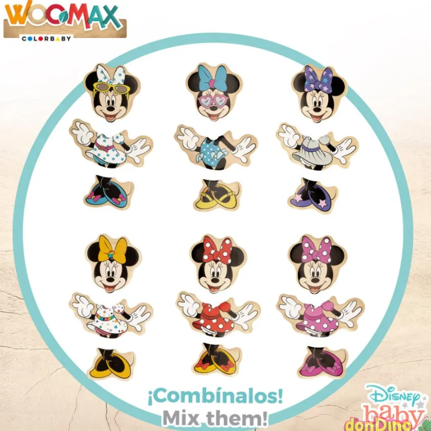 Juego puzzle minnie madera 19 pzas.