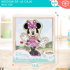 Juego puzzle minnie madera 19 pzas.