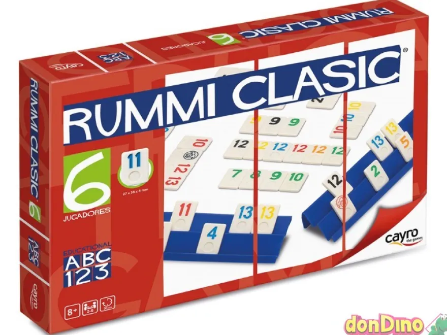 Juego rummi classic 6 jugadores ficha 27x38x4 mm.