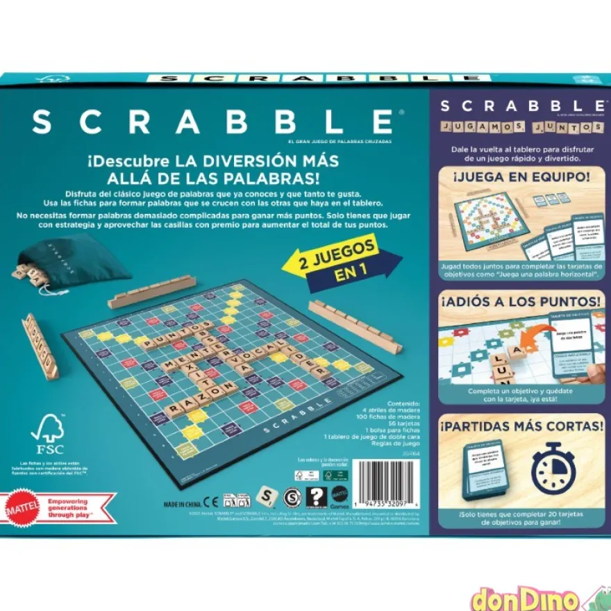 Juego scrabble madera 2 en 1