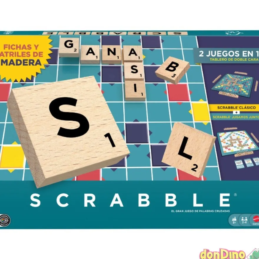 Juego scrabble madera 2 en 1