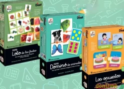 Juegos educativos surtidos los opuestos-loto frutas-domino animales