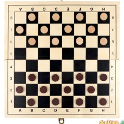 Juegos 3 en 1 Damas-Backgammon-Ajedrez Madera