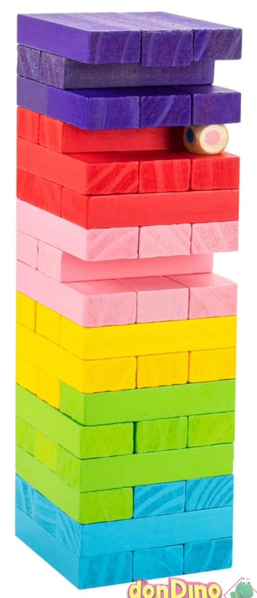 Juego torre de colores madera 48 pzas.