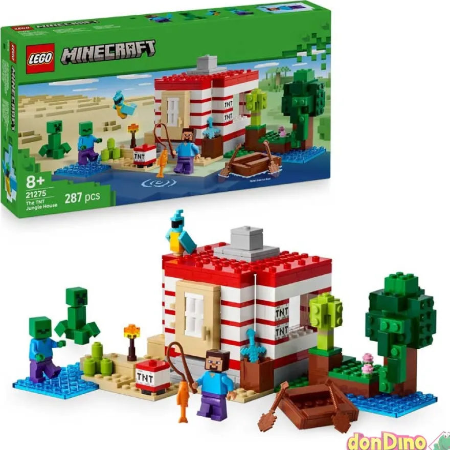 La casa-dinamita de la selva lego minecraft - 287 pzas.