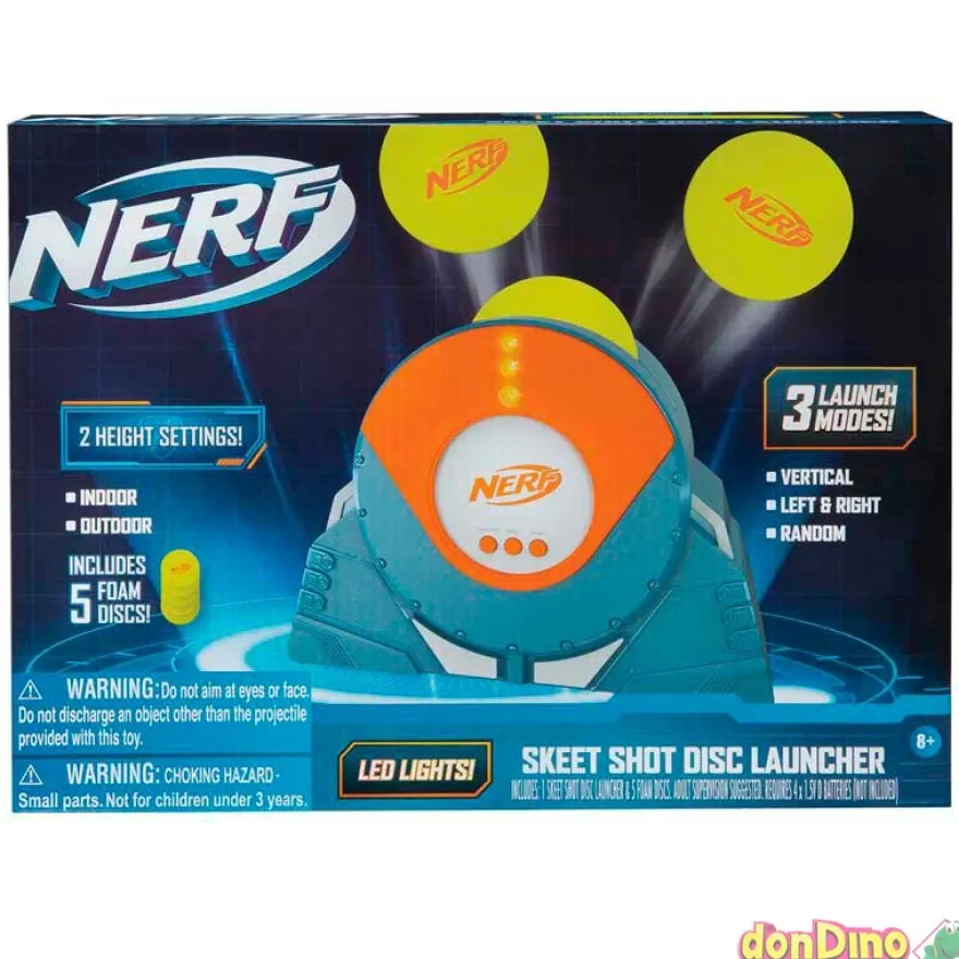 Lanzador discos tiro al plato nerf