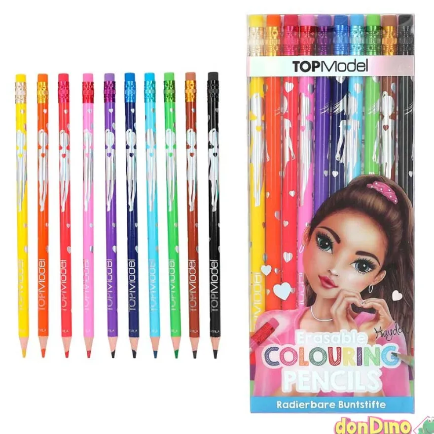Lapices de colores borradores top m top model