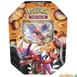 Lata cartas pokemon ex surtidas 1 carta holográfica,4 sobres mejora