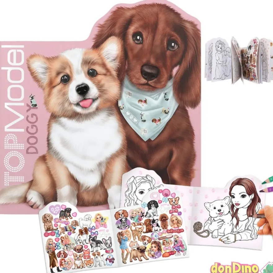 Libro colorear doggy top model